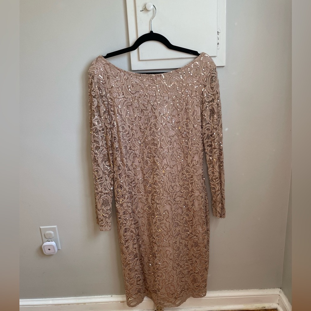 Marina. Dress for a wedding guest scoop back.